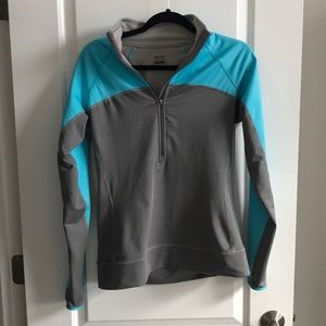 Nike Pro Dri-Fit blue & grey 3/4 zip